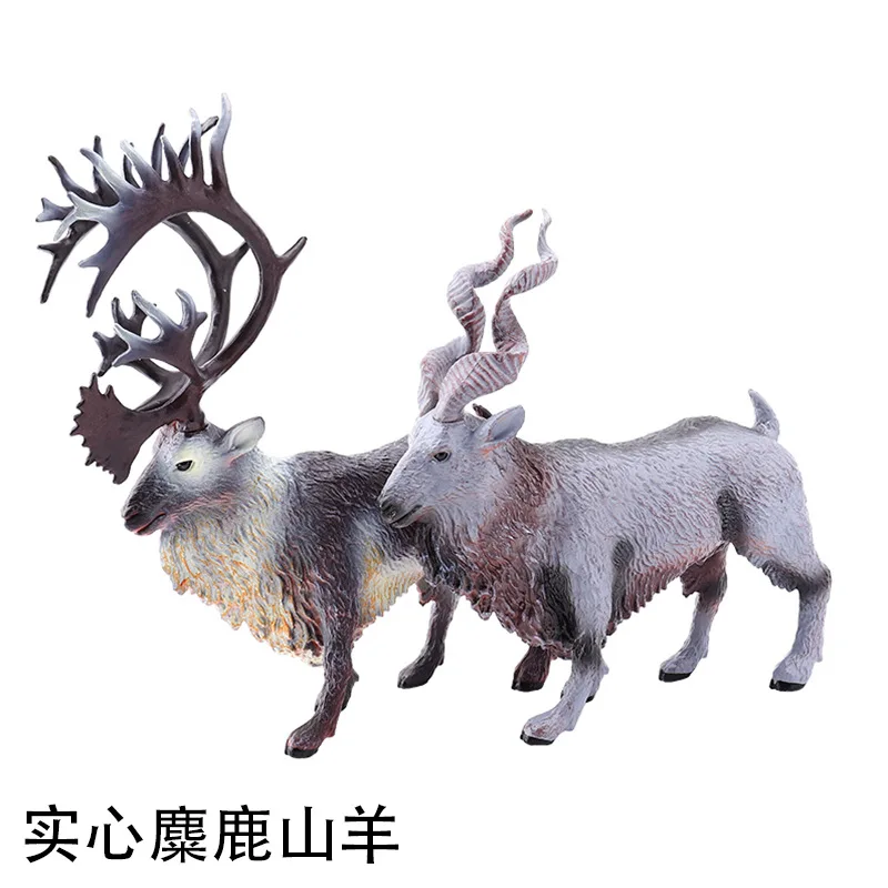

New Style Solid Wild Animal Model Toy Reindeer Goat Christmas Elk Model Educational Toy