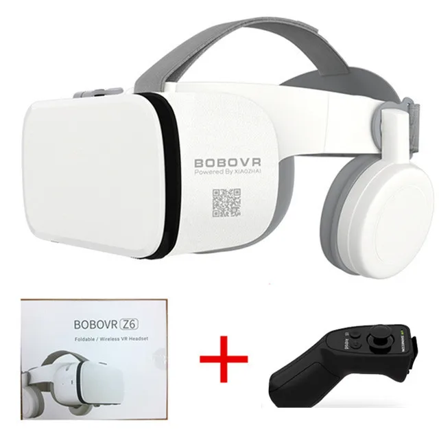Bobovr Z6 шлем 3D VR Очки виртуальной реальности наушники для смартфона смартфон VR 3D BoBo картонный шлем - Цвет: VR and Controller 2