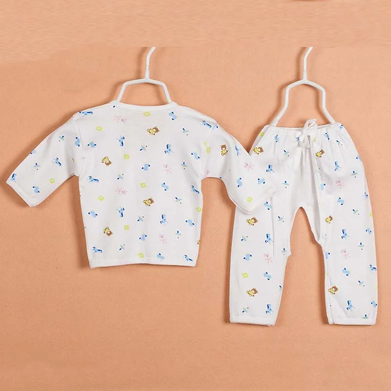 Мягкие хлопковые пижамы для новорожденных мальчиков и девочек, комплект одежды для сна, одежда для сна для новорожденных, Одежда для младенцев от 0 до 3 месяцев