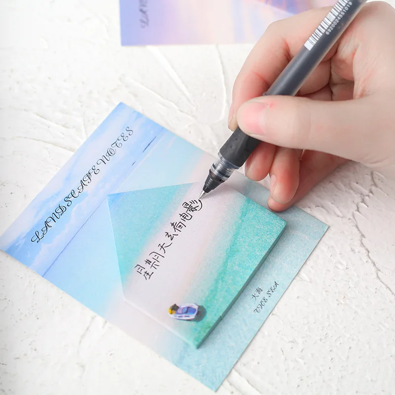 1 шт. Картина Пейзаж блокнот планировщик клейкая бумага для заметок стикер