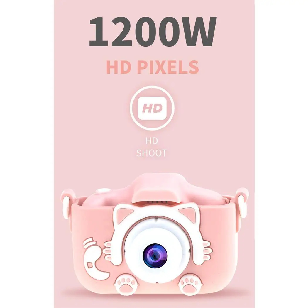 Детский мини милый животный ips цветной экран 2000+ фотографии, часы+ видео 1200 Вт HD кабель для цифровой камеры зарядки
