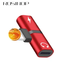 Rosinop 2в1 2.1A Быстрая зарядка зарядное устройство AUX кабель сплиттер адаптер для наушников адаптер для iphone для Lightning iphone 7 8 plus