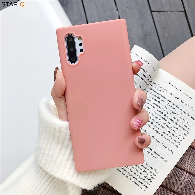 Candy Color Matte Silicone Phone Case For Samsung Galaxy Note 20 Ultra Note 10 Plus Lite 9 8 S10 Ultra-thin Tpu Back Cover cute phone cases for samsung  Cases For Samsung