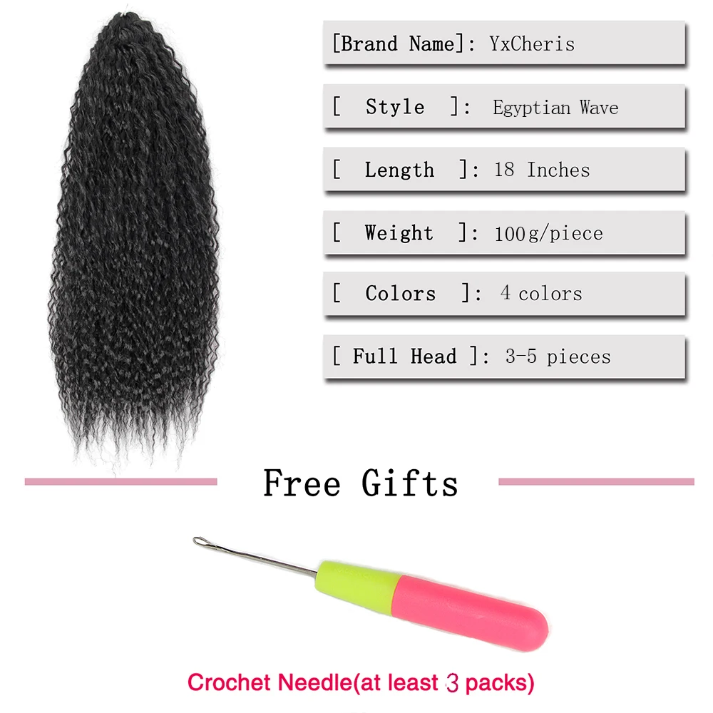 YxCherishair Synthetic Crochet Hair Afro Curls Yaki Kinky Soft Ombre Crochet Marly Braiding Hair Extensions for Black Women