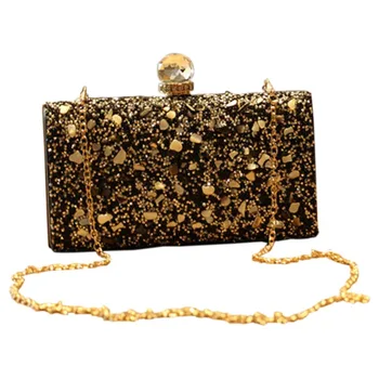 

AUAU-Luxury Shiny Diamond Evening Bag Women Chain Purse Fashion Crystal Acrylic Clutches Banquet Socialite Ladies Handbag Sac