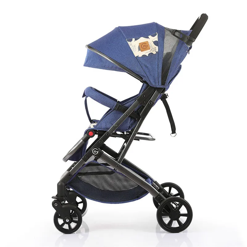  7KG Adjustable Luxury Two way Baby Stroller Portable High Landscape Reversible Pink Stroller Hot Mo