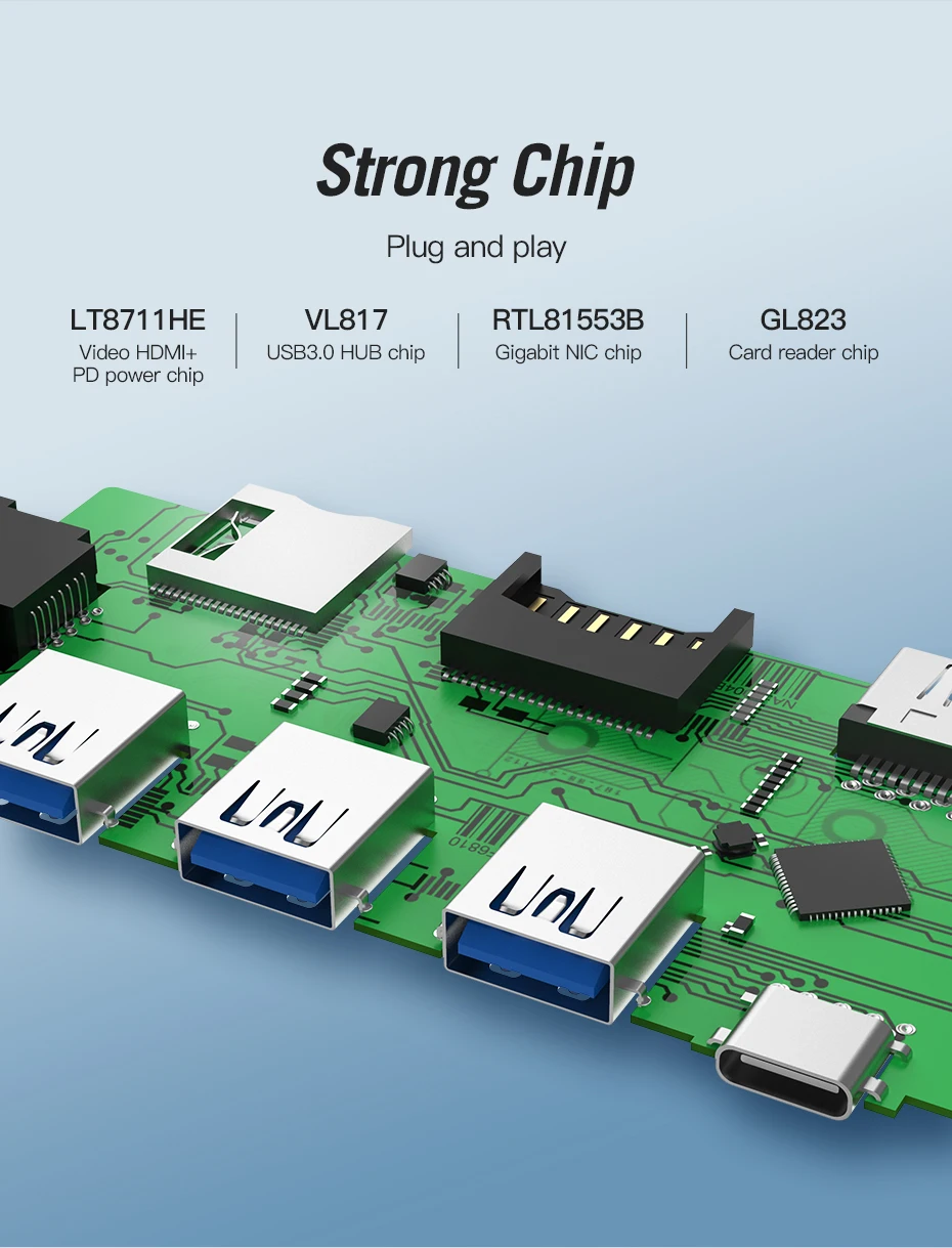 Vention USB C концентратор док-станция все в одном type C к Мульти USB 3,0 HDMI адаптер для MacBook Pro 13 Air USB-C 3,1 разветвитель порт type-C концентратор