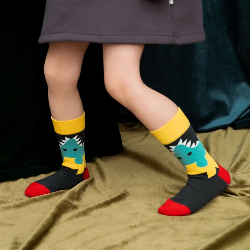 

kids socks children white japanese school seamless socks baby girls's cotton comfortable cartoon socks toddler boys dinosaur