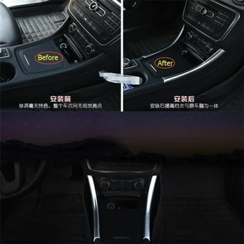 

Yimaautotrims Auto Accessory For Mercedes Benz GLA X156 200 220 2015 2016 2017 Center Control Container Grid Strip Cover Trim