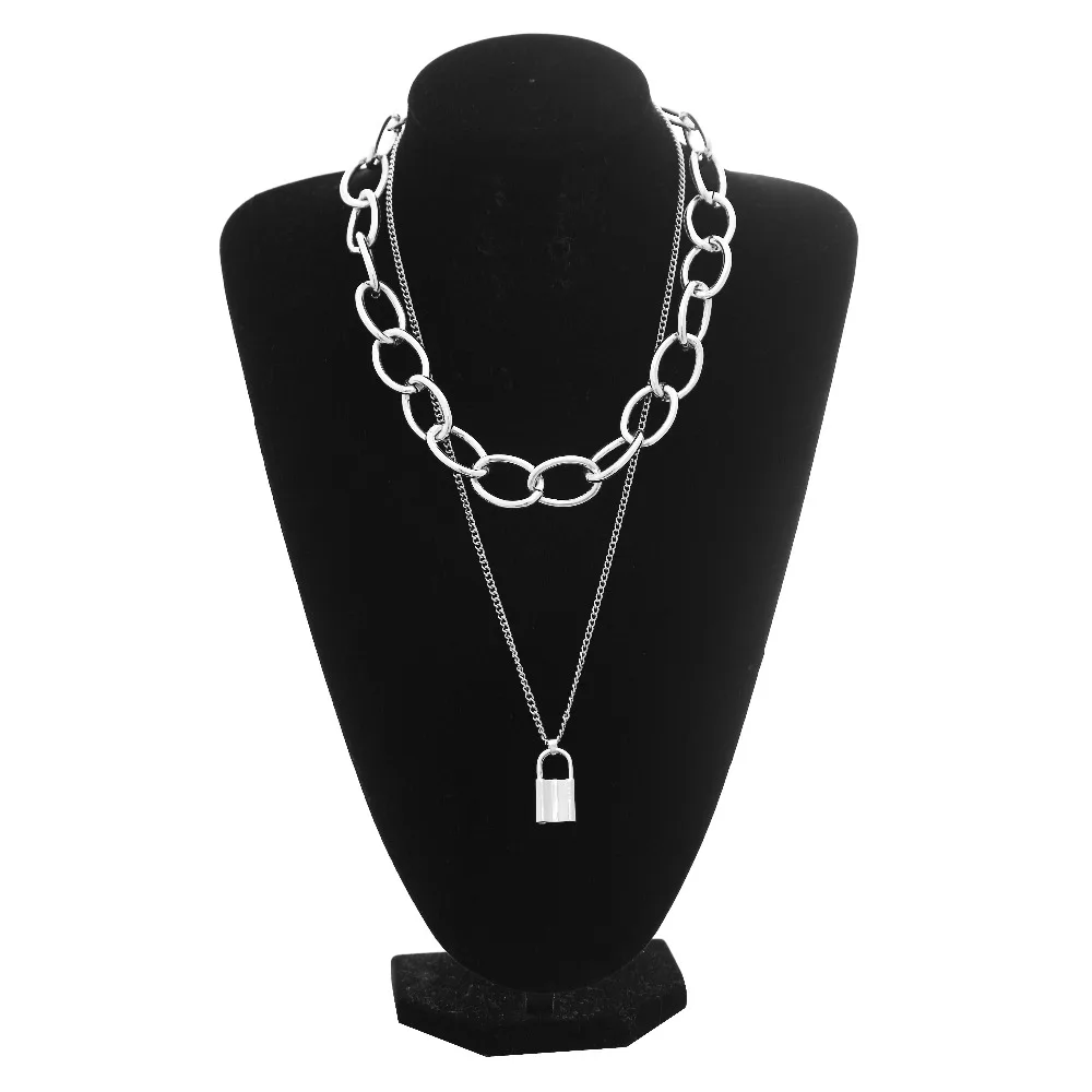 Готический чокер с массивной цепью ожерелье панк-рок массивное ожерелье женское готическое ювелирное изделие Винтажное колье женское модное ювелирное изделие