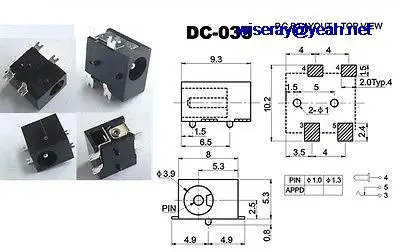 

DHL/EMS 2500PCS 3.5mm X 1.3MM DC socket jack DC-033 FOR Female SMD PCB Charger Power Plug-A8