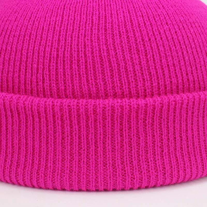 Knitted Beanies Hats Men Women Winter Spring And Autumn Solid Color Hedging Cap Outdoor Sports Thin Windproof Fashion Beanie Hat