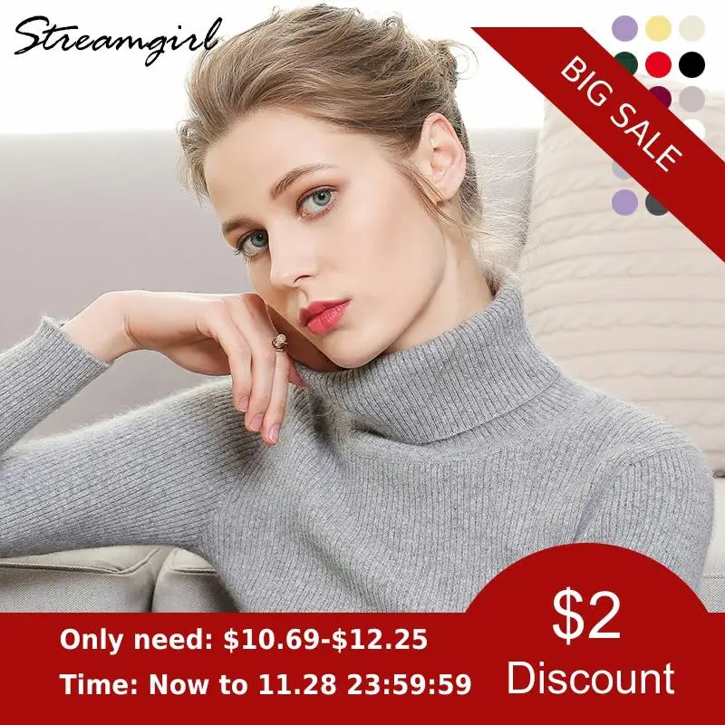 

Turtleneck Women Cashmere Sweater Women Winter Sweaters Ladies Warm Winter Woman Sweater Knitting Pullovers Female Sweater 2019