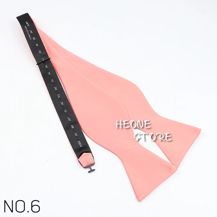 Selbstfliege aus weichem Seidensatin für Herren, verstellbar, einfarbig, Jacquard-gewebte Krawatte für Business, Hochzeit, Party, klassische Fliege, Geschenke – Detail 7