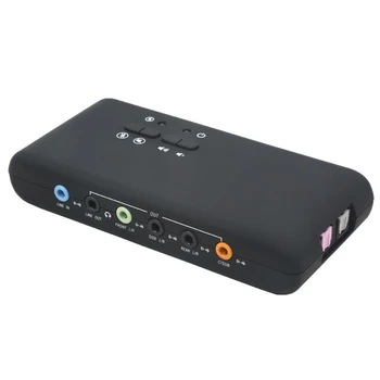 

3D Recording Interface Surround Sound 7.1 Channel Playback Stereo Optical Fiber Audio External Sound Card Digital Dynamic USB