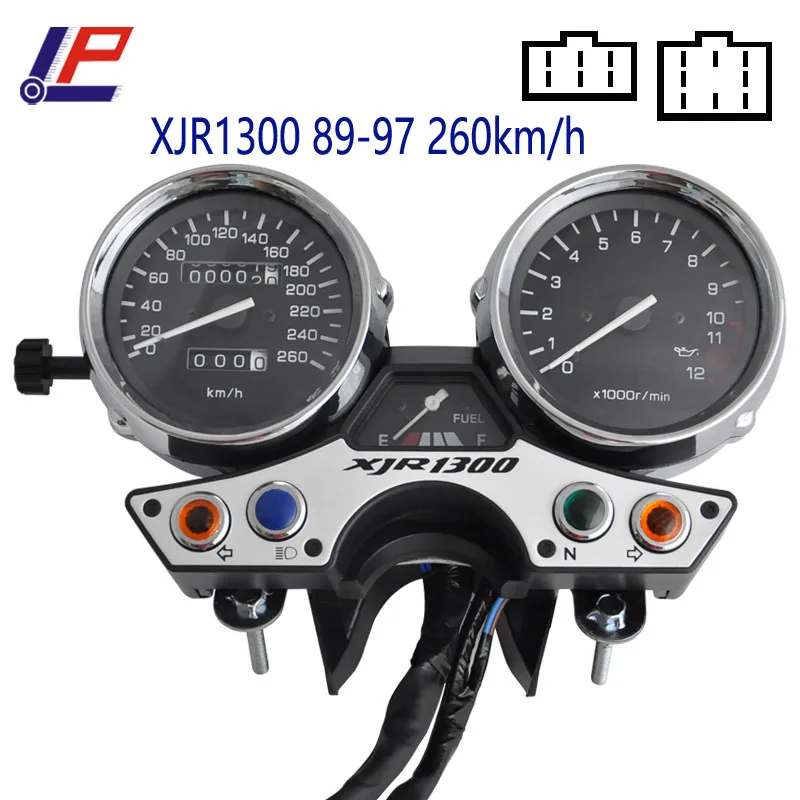 XIR1300 89-97 260km 260 км/180 км/ч мотоциклетные датчики Спидометр Тахометр метр наружный чехол Крышка инструмент в сборе для XJR1200 XJR1300 - Цвет: XIR1300 89-97 260km