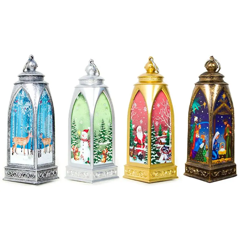 

Mini Christmas Candlestick Pendant Hanging Lantern Lamp Wind Light Festival Table Decor Party Supplies