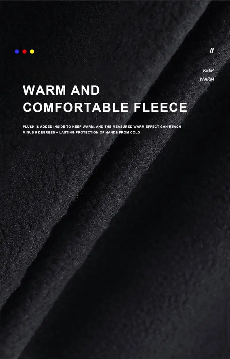 2022 1Pair Outdoor Winter Fishing Gloves Exposed Two-finger Non-Slip Screen Waterproof Non-slip Wrist Elastic Warm Fishing Glove