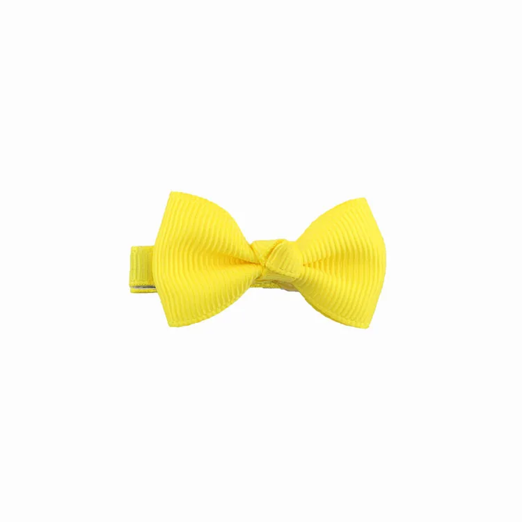 a18 Yellow Ручная работа, сатиновые бантики, детские заколки для волос, аксессуары, 1801ZYAA1725 - Цвет: a18 Yellow