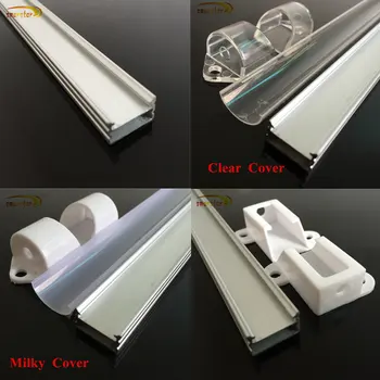 

Smarstar 50cm U Aluminum profile shell milk clear pc cover for LED strip light LED Flexible light strip 0.5m Aluminum channel #2
