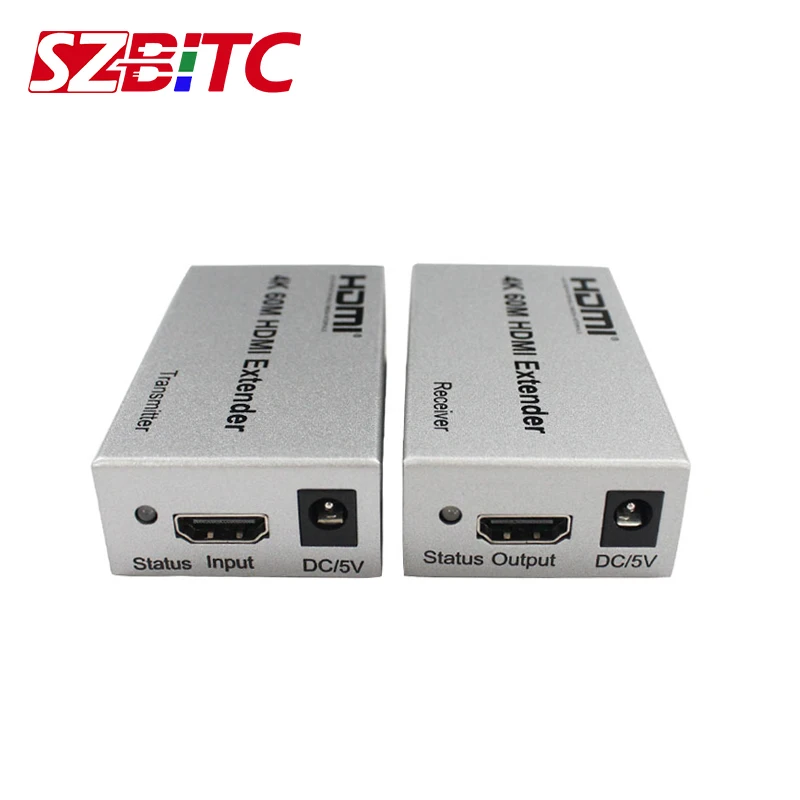  SZBITC 4K HDMI Extender 60m Extension Full HD 3D HDMI Splitter Cat5e/6 RJ45 Ethernet Cable Transmit