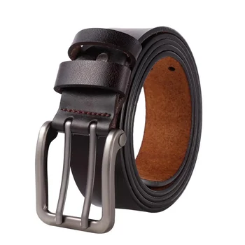 

Men Pin Belt Casual Large Size Strap Leather Business Lengthen Girdle Double Needle Buckle