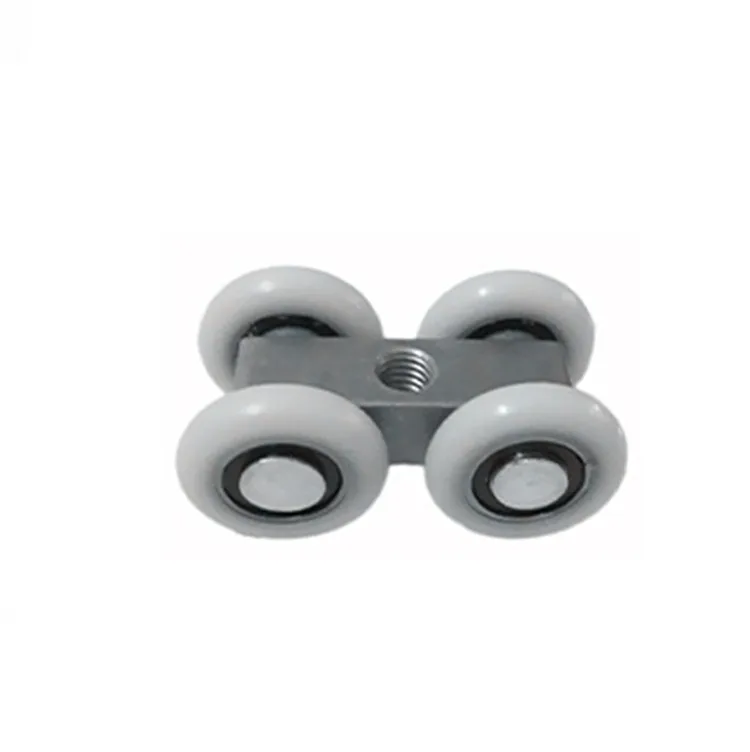 

2pcs aluminum pulley bathroom glass moving door Sliding Door 4 Wheels roller mute pulley shower room accessories
