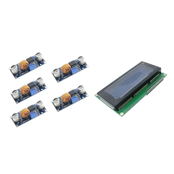 

1x Blue Serial IIC I2C TWI 2004 20X4 Character 5V LCD Module & 5Pcs 5A XL4015 Step Down Adjustable Power Supply Module