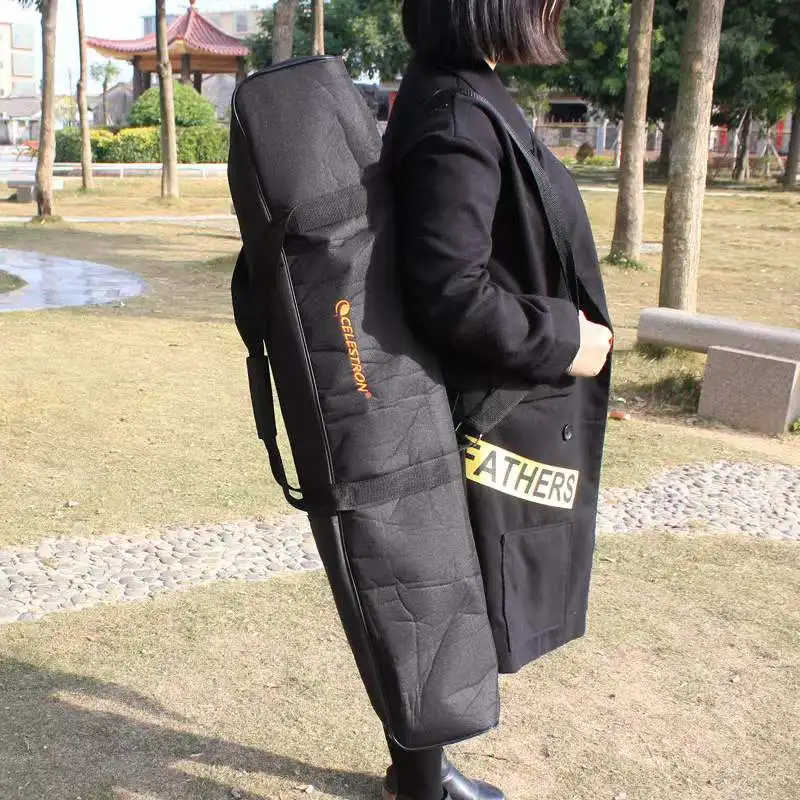 Celestron 98-110cm Astronomical Telescope Carrying Protector Soft Tripod Shoulder Bag Backpack Oxford Cloth Photo Bag 4