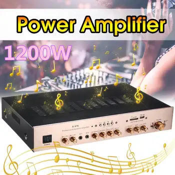 

1200W 4CH Car Amplifier bluetooth Speaker HiFi Stereo Surround Amplifier FM Karaoke Cinema Car Home Theater Audio Amplifier