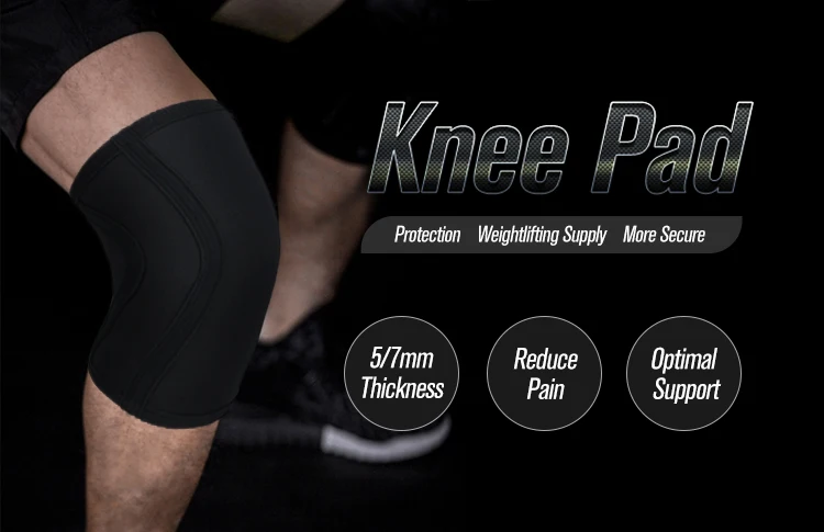 7mm Weightlifting CrossFit Powerlifting Gym Knee Squat Sleeves Neoprene Compression Knee Pads Protector Support for Powerlifting