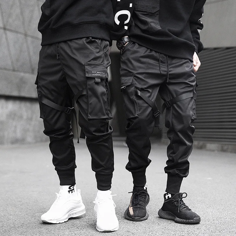 

Enshadower Ankle Banded Pants Spring And Summer INS Super Fire Pants National Trends Multi-pockets Casual Loose-Fit Popular Bran