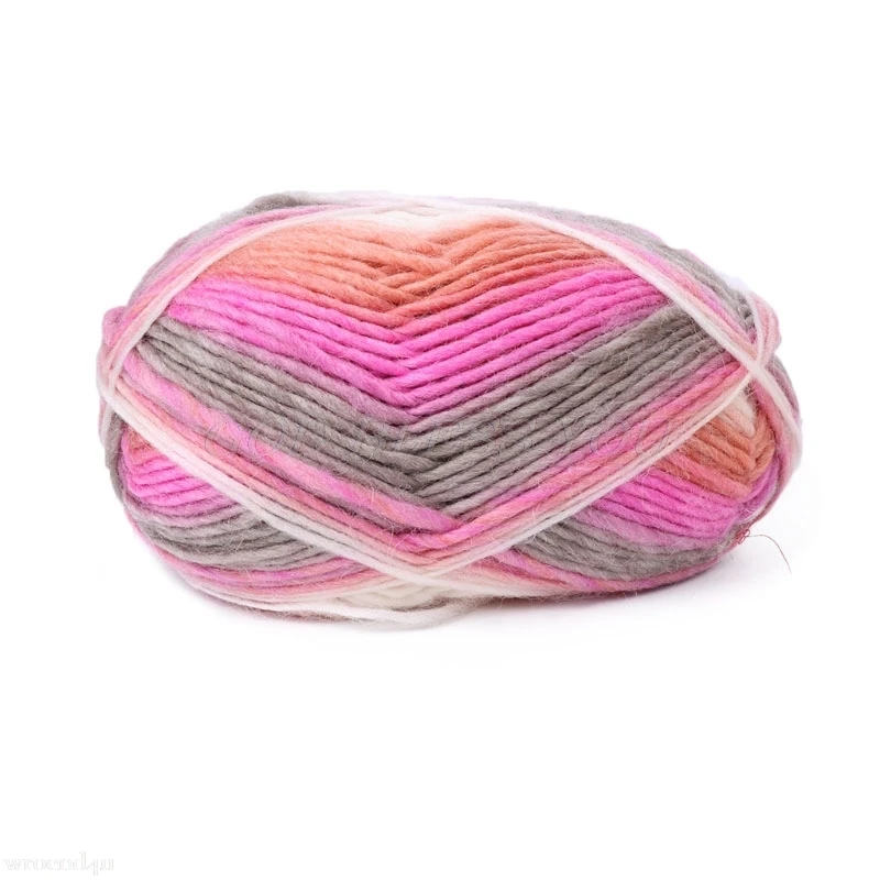 100 г ручная разноцветная пряжа для вязания крючком из смеси шерсти и кашемира - Цвет: 5