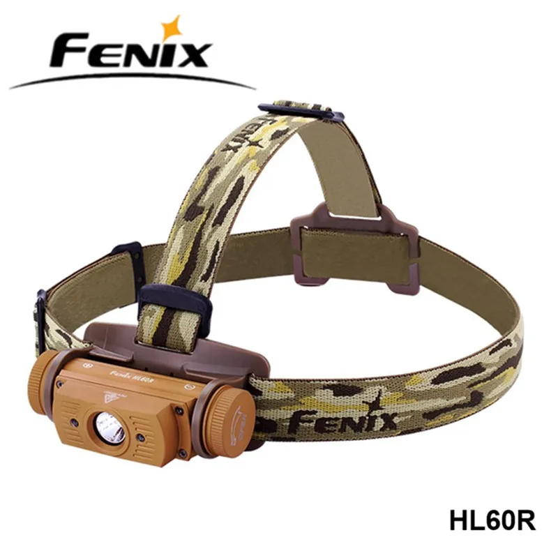 Fenix HL60R Cree XML светодиодный нейтральный белый микро перезаряжаемый головной светильник для улицы 18650 двойной светильник налобный фонарь с бесплатной батареей