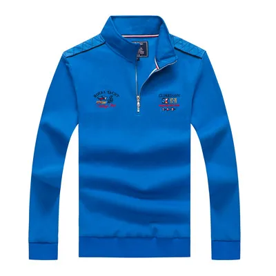 Высококачественные брендовые новые модные мужские свитера и пуловеры Tace Shark, известный бренд, мужской свитер на молнии размера плюс M-3XL - Цвет: 8826BLUE