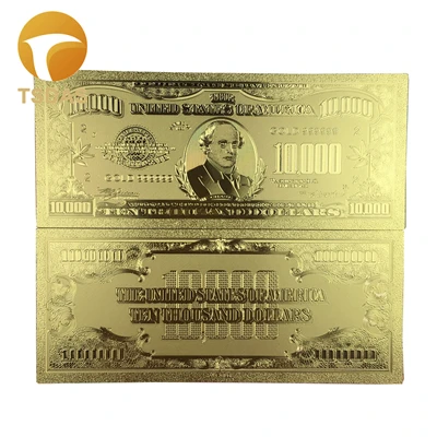 USD10.000 Американский доллар США, банкноты 500 долларов США, бумажные банкноты, банкноты, 24K позолоченные для сбора 10 шт./лот - Цвет: USD10.000