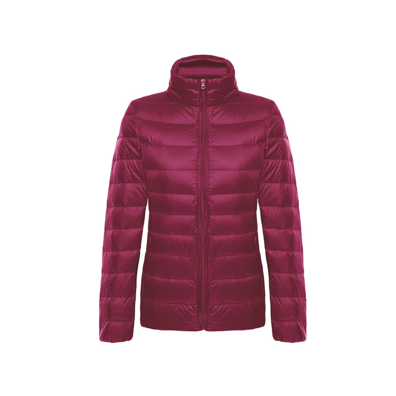 Heydress winter Down jacket women 90% duck down coat Ultra Light warm Female Portable plus size down jacket winter - Цвет: Bwine red