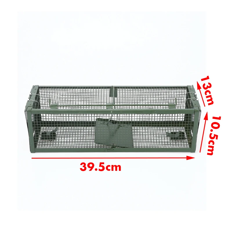 Double door reusable catching mouse trap bait snap rodents catcher mice cages SK 