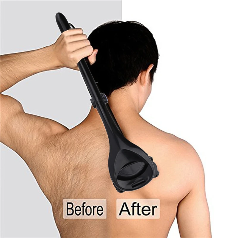 

Foldable Back Hair Remover Men Body Hair Shaver Back Dual Blades Safety Hair Removal Razor Long Handle Manual Hair Trimming 45