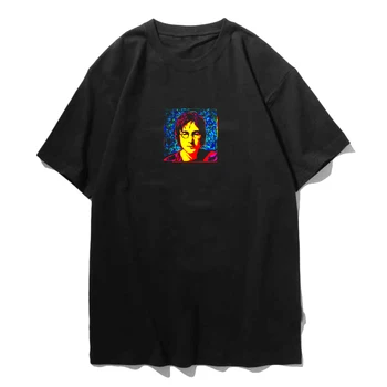 

rock star love and peace print 100% COTTON O neck short sleeves men women tee t shirt top clothing