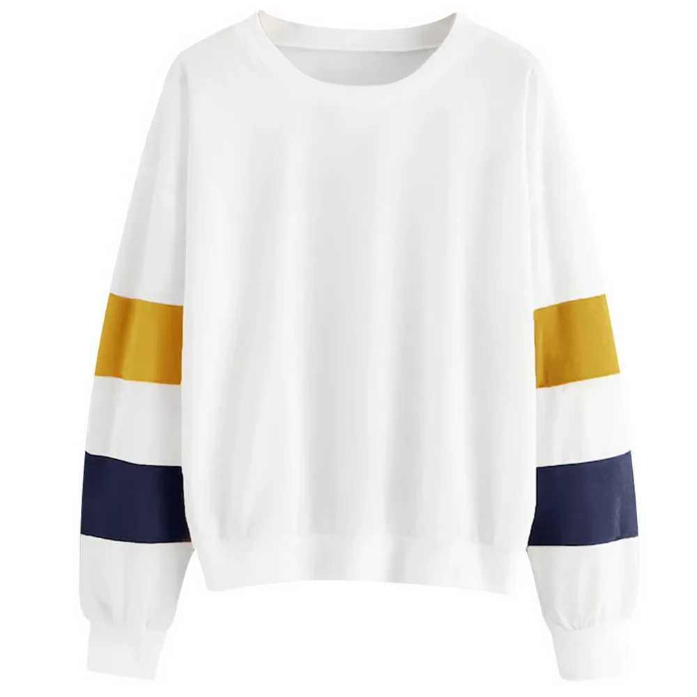 

Women's Sweatshirt Loose Casual Colorblocking Pullover Pullover Sweatshirt Fashion Long Sleeve Autumn Top