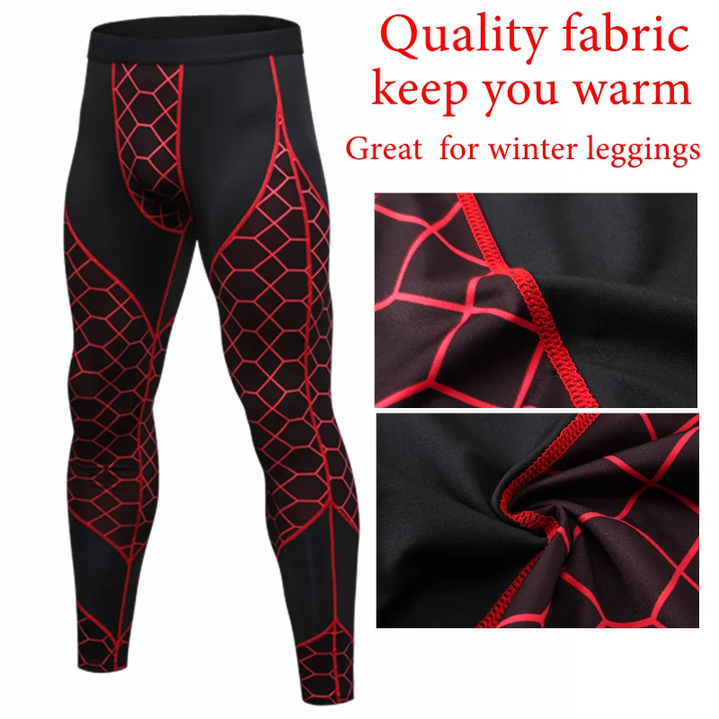 NEW Quality Men's Fitness Mesh Trousers Printed Splicing Quick-drying Elastic sports, strong wear resistance sport pants