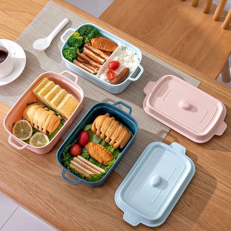

Japanese Lunch Box Double Layer PP Creative Portable Children Lunch Microwave Oven New Tableware Fruit Food Storage Box Double