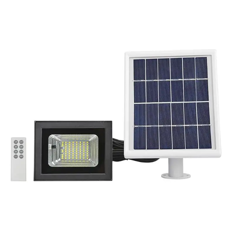 64led 42/64 светодиодный 3W водонепроницаемый прожекторы с солнечной батареей пульт дистанционного управления+ таймер+ управление освещением Наружное освещение Светодиодный прожектор садовая лампа - Испускаемый цвет: 64led