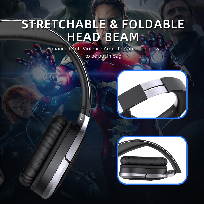 Wireless Bluetooth Gaming Headset Gaming Headphones Clear Sound Microphone Professional Led Light Gamer Headset for Computer