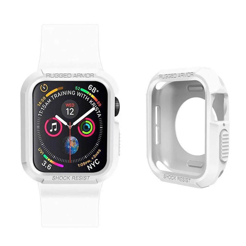 Чехол для Apple Watch 5 4 3 2 1 чехол 44 мм 40 мм iWatch защитный чехол 42 мм 38 мм Iwatch6 Ударопрочный Мягкий чехол 40 мм 42 мм 44 мм