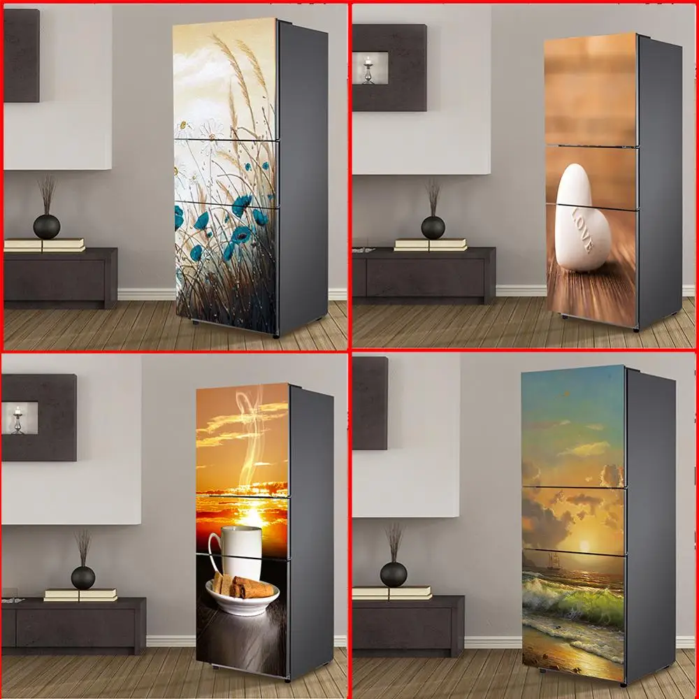 

Door Vinyl Fridge Cover Stickers Refrigerator Cover Pvc