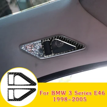 

Auto Car stickers 2Pcs Interior Inner Carbon Fiber Black Rear Roof Reading For BMW 3 Series E46 1998-2005