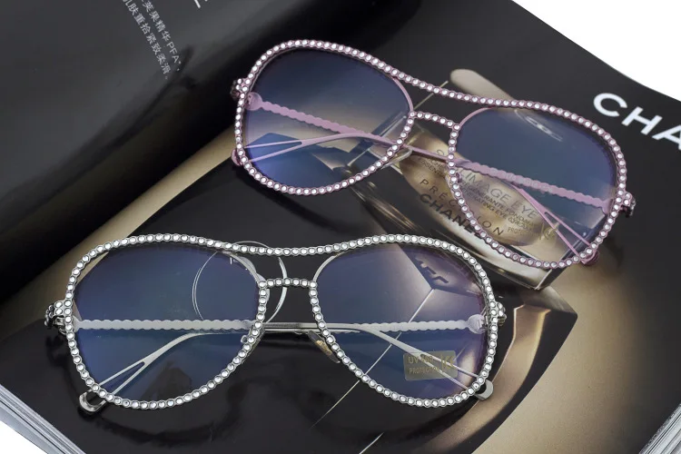 Новые модные женские круглые прогрессивные многофокусные очки для чтения с бриллиантами по рецепту UV400 защита FML