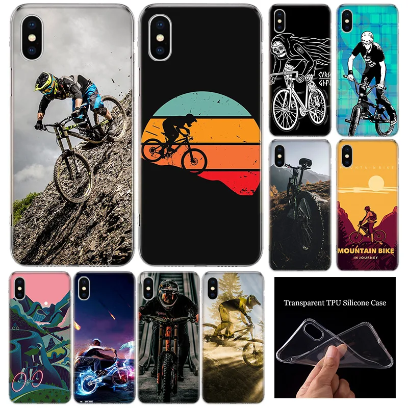 Удивительный горный велосипед MTB Мягкий силиконовый чехол для телефона Apple iphone 11